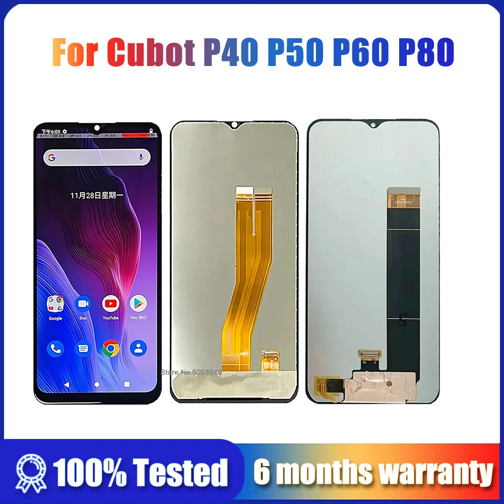 New For Cubot P80 P60 P50 P40 LCD Screen Phone Replacement For Cubot P80 LCD Display Touch Screen Digitizer Assembly 100% Tested