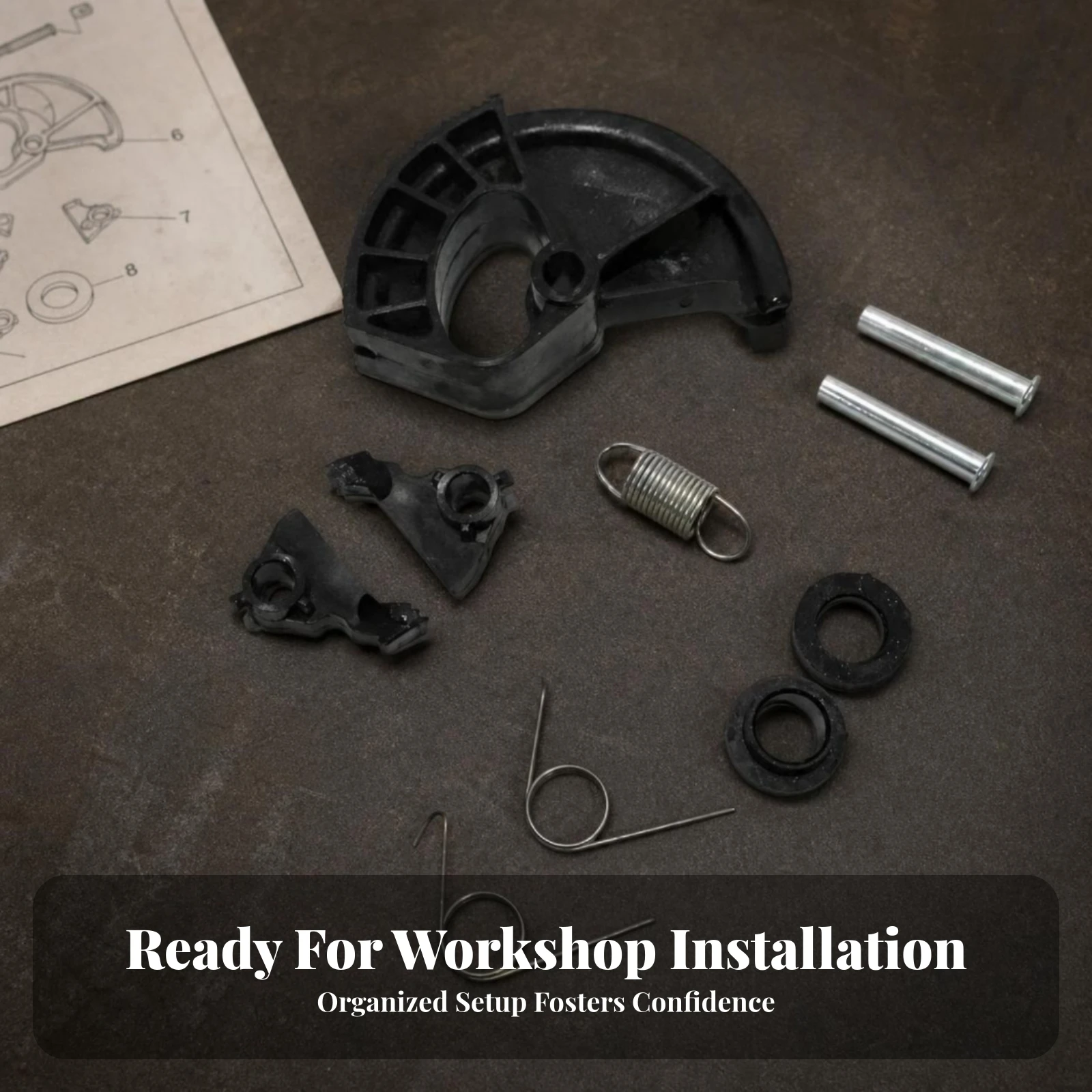Pedal Mechanism Repair Kit Easy Installation Pedal Repair Kit Hardware Long-Lasting Reliable for Mechanics, Workshops