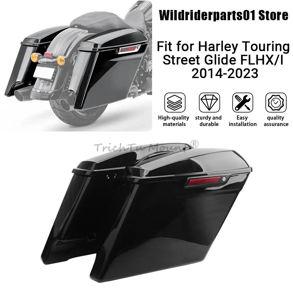 

1 пара жестких седельных сумок с черными защелками, аксессуар для мотоцикла для Harley Touring Road Glide Limited FLTRK 2020-2024