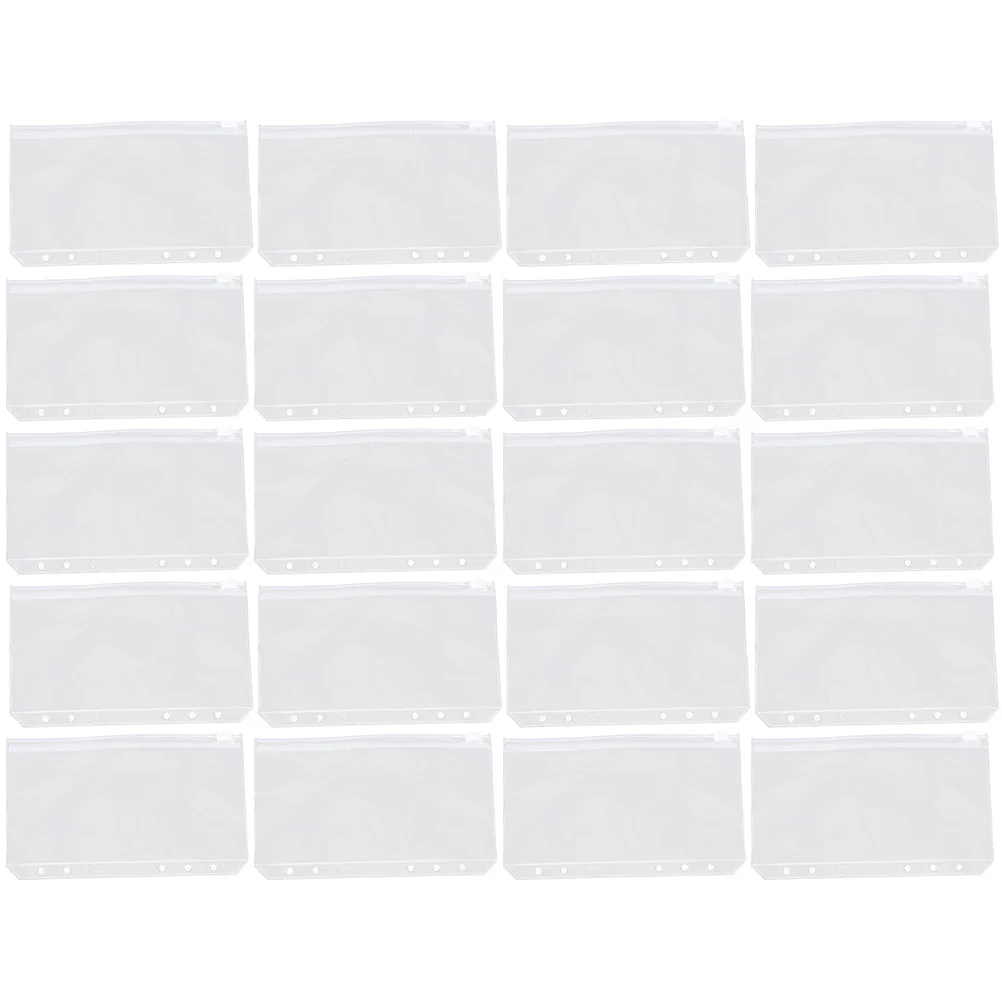 

50Pcs Extra Thick Zipper Pouches Pvc Waterproof Reusable Storage Organizer for Stationery Photos Documents