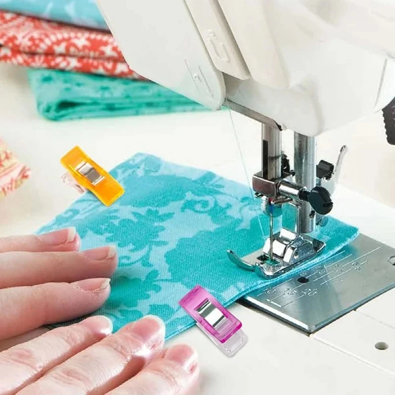 100Pcs Plastic Sewing Clips DIY Crafting Crocheting Knitting Clothing Clips Assorted Colors Craft Securing Quilting Clip Tool