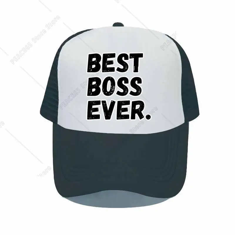 

Visor Mesh Baseball Cap Best Boss Ever Letters Trucker Hats Best Manager Gifts Supervisor Snapback Caps