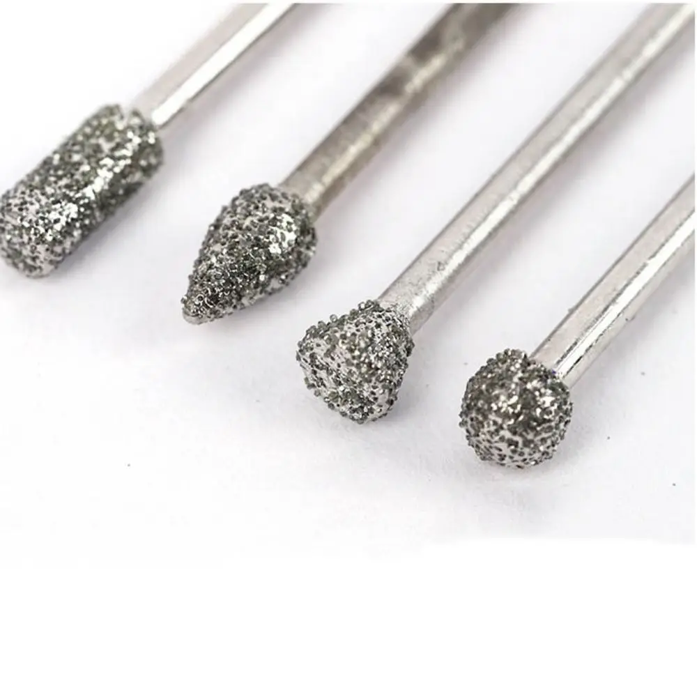 New electric Carbide rotary file Diamond Polish Diamond Milling Cutter Carving 10pcs/set Grinding Needle Jade