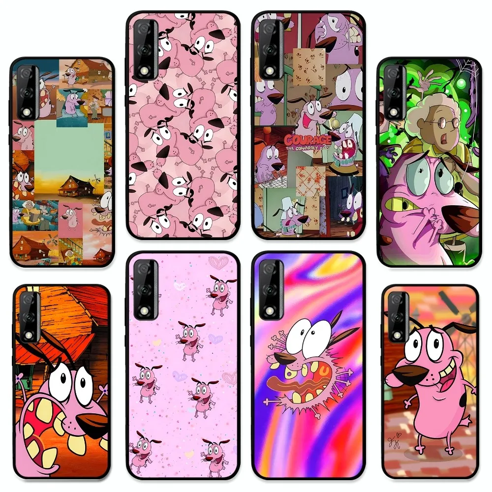 Dog-Courage-The-Cowardly Phone Case For Huawei Y9 6 7 5 Prime Enjoy 7s 7 8 plus 7a 9e 9plus 8E Lite Psmart Shell