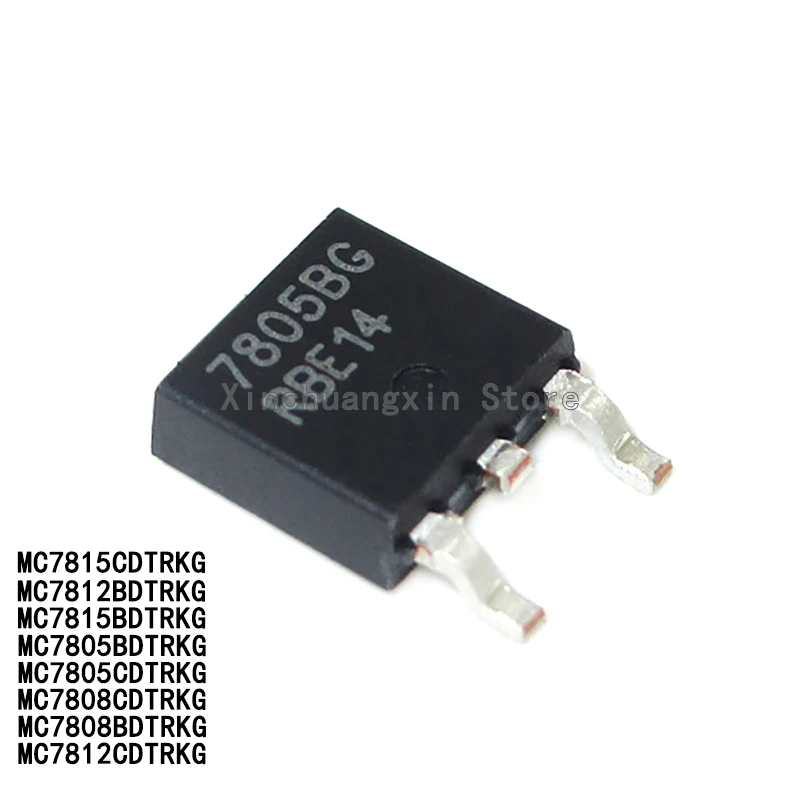 10PCS MC7805BDTRKG 7805CG MC7808CDTRKG 7808BG 7812CG 7812BDTRKG MC7815CDTRKG 7815BG TO252 Voltage Regulator Chip