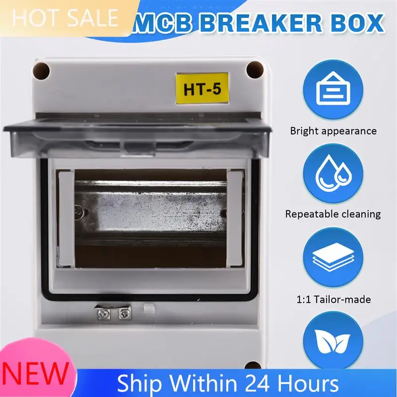 A78K New HT Series Junction Box 5WAY PC IP65 Waterproof Distribution Box Outdoor Plastic Electrical Forcircuit Breaker Withlock