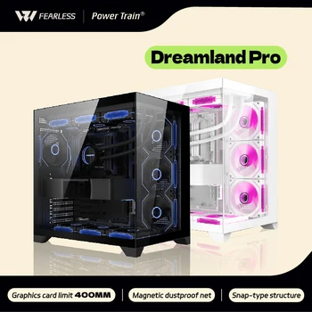 Power Train Dreamland PRO ATX Gaming PC Case – 360mm Water-Cooling Panoramic Chassis