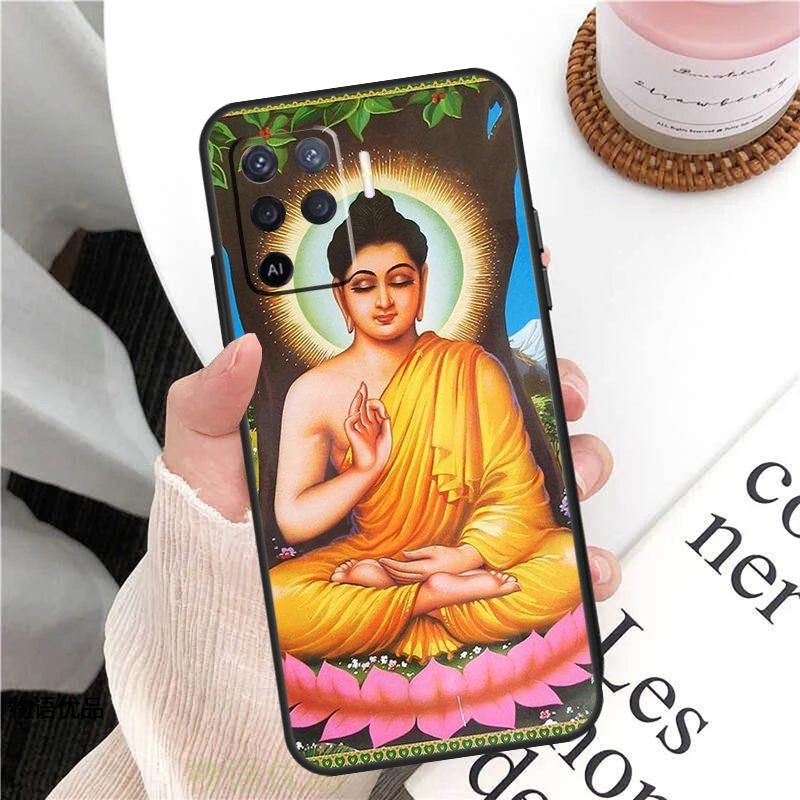 Custodia Buddha per OPPO Find X3 X5 Pro A52 A72 A54 A74 A94 A5 A9 A31 A53 A15 A83 A91 A93 copertura completa