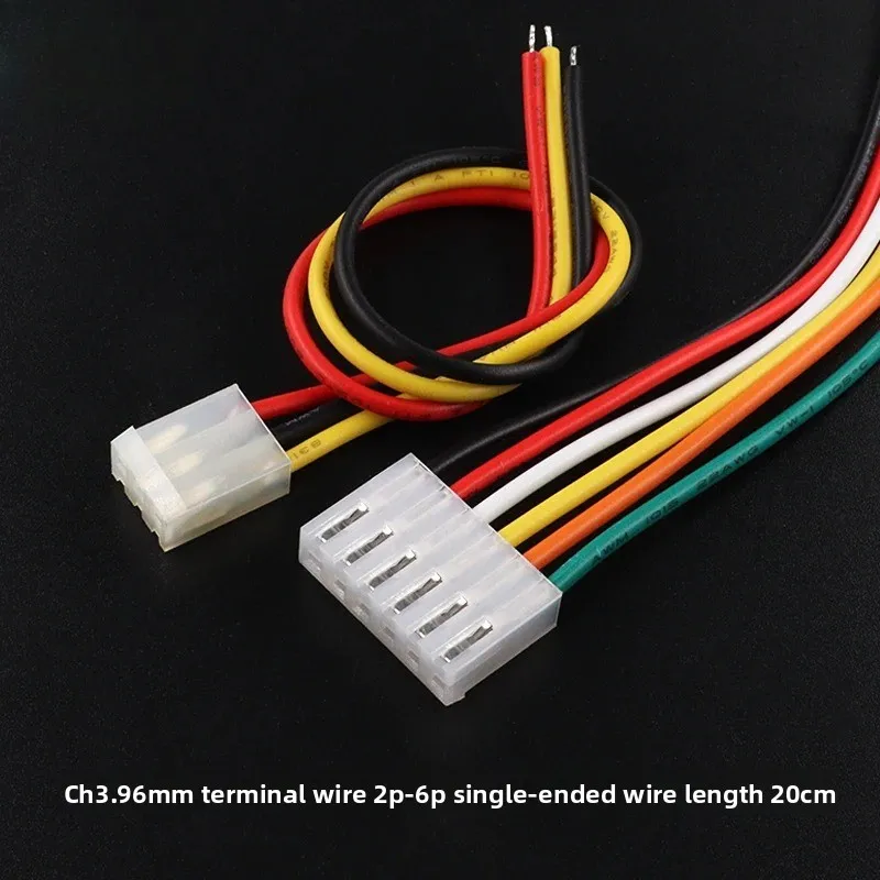 5Pcs CH3.96 Cable CH 3.96mm Female Housing Plug Connector Wire 2P 3P 4P 5P 6 Pin 22AWG Line 20cm Length