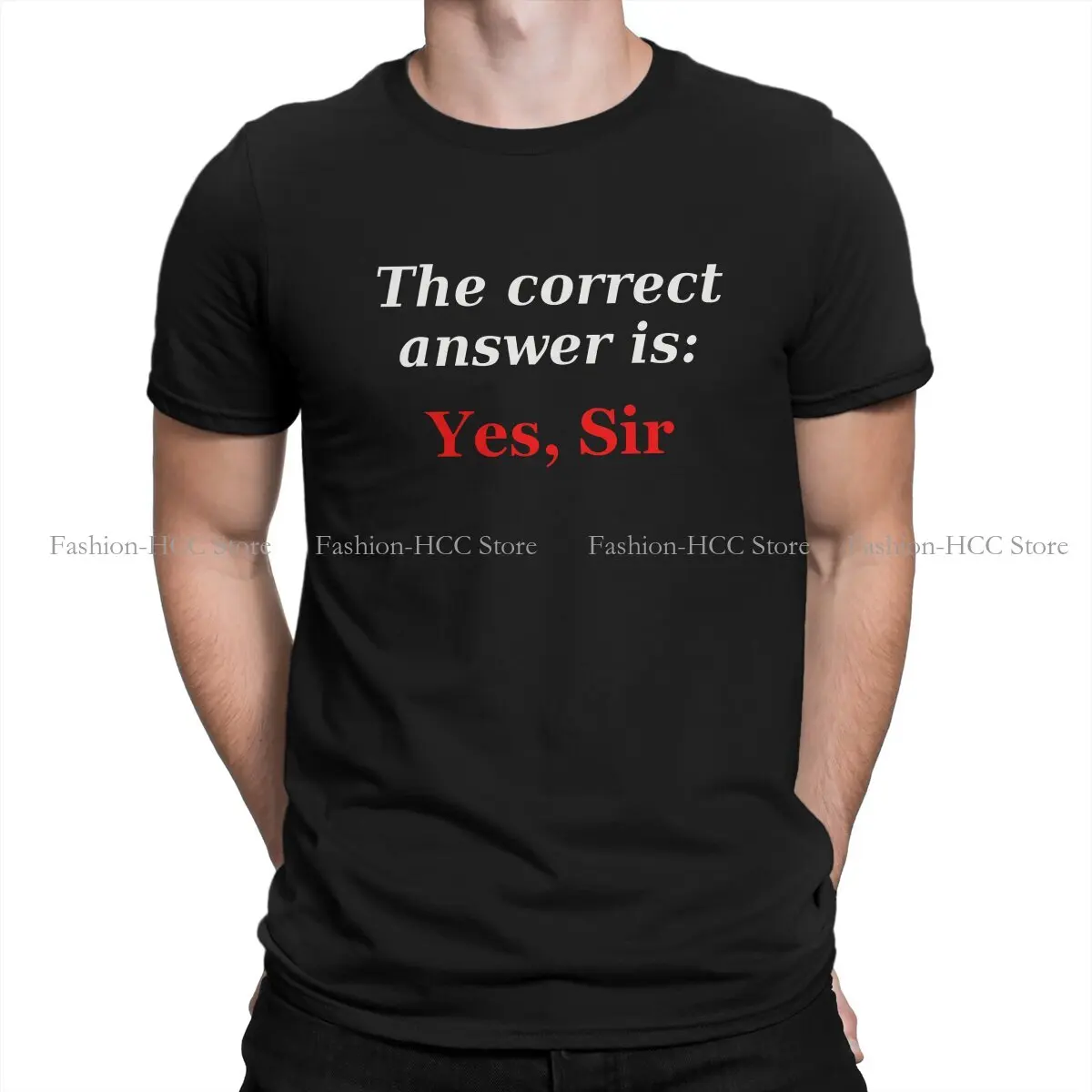 Yes Sir Fetish Classic O Neck TShirt BDSM Basic Polyester T Shirt Man's Tops Individuality