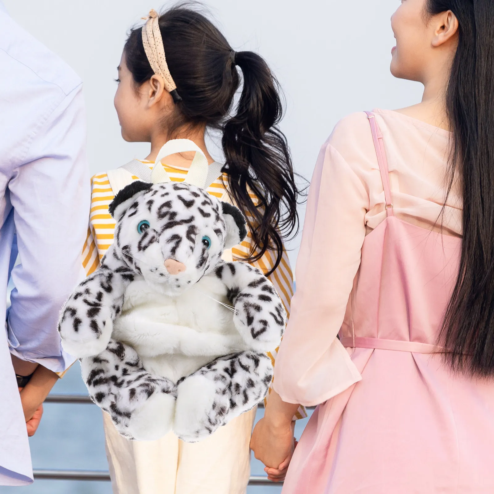 

1pc Backpack Kids Students Adjustable Strap Shape Leopard Print School Bag Fashion Campus School Bag Backpack