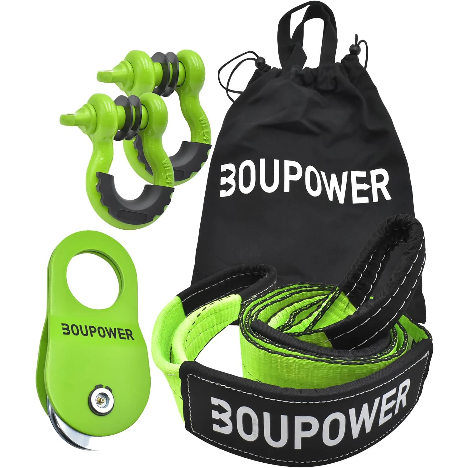 

Комплект для восстановления внедорожников, 10-тонный сверхмощный блочный шкив с ремешком для экономии деревьев размером 3 x 8 дюймов и 2 шт. 3/4 дюйма D-образных кольцевых скоб, автомобильный инструмент