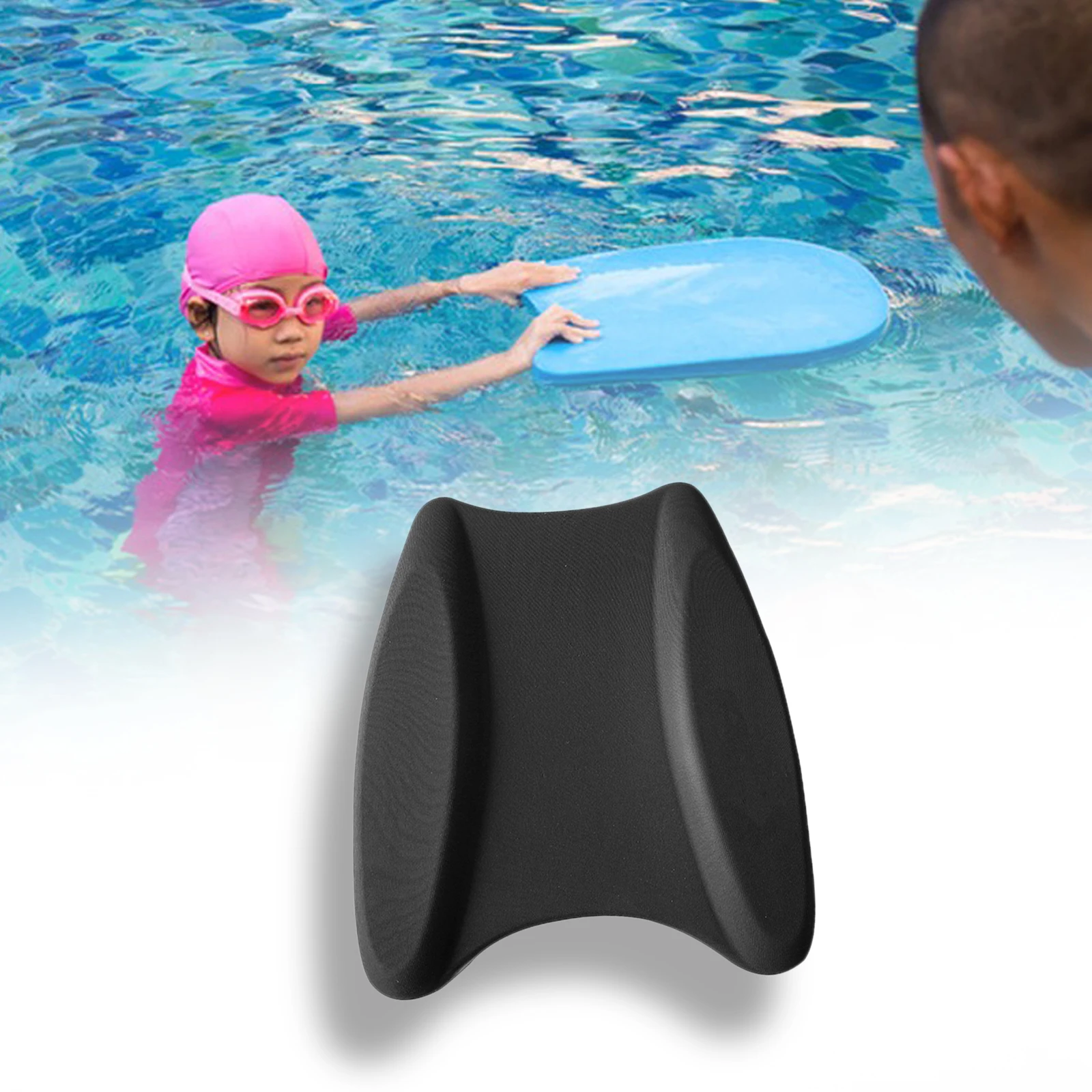 Black Cloth Embossed Water Board EVA Swimming Float Children'S Adult Water Training Swimming Auxiliary Float For Adults Kids Boy