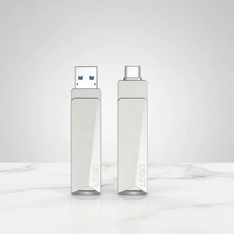 New Travel-Ready Mini 2-in-1 Metal USB 3.0 Flash Drive 256GB/512GB OTG Memory 2-Year Warranty