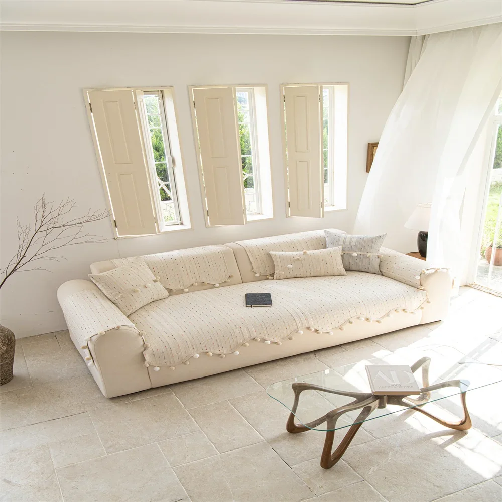 Sofa Cushion New Style Imitation Cotton and Linen All-season Anti-slip Cross-border Sofa Cover Full-cover Sofa Scarf