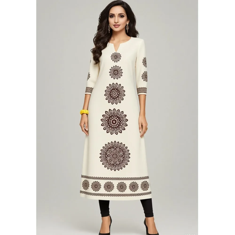 Abito musulmano 2026 Kurt da donna alla moda ed elegante a maniche lunghe tubo dritto casual girocollo modello colorato gonna nobile