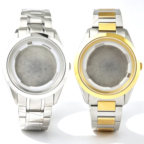 39.5mm 8215 8205 Polished  Watch Case Fit 31mm Dial No logo For Miyota 8215 Automatic Movement Replacement Repair Mod Parts
