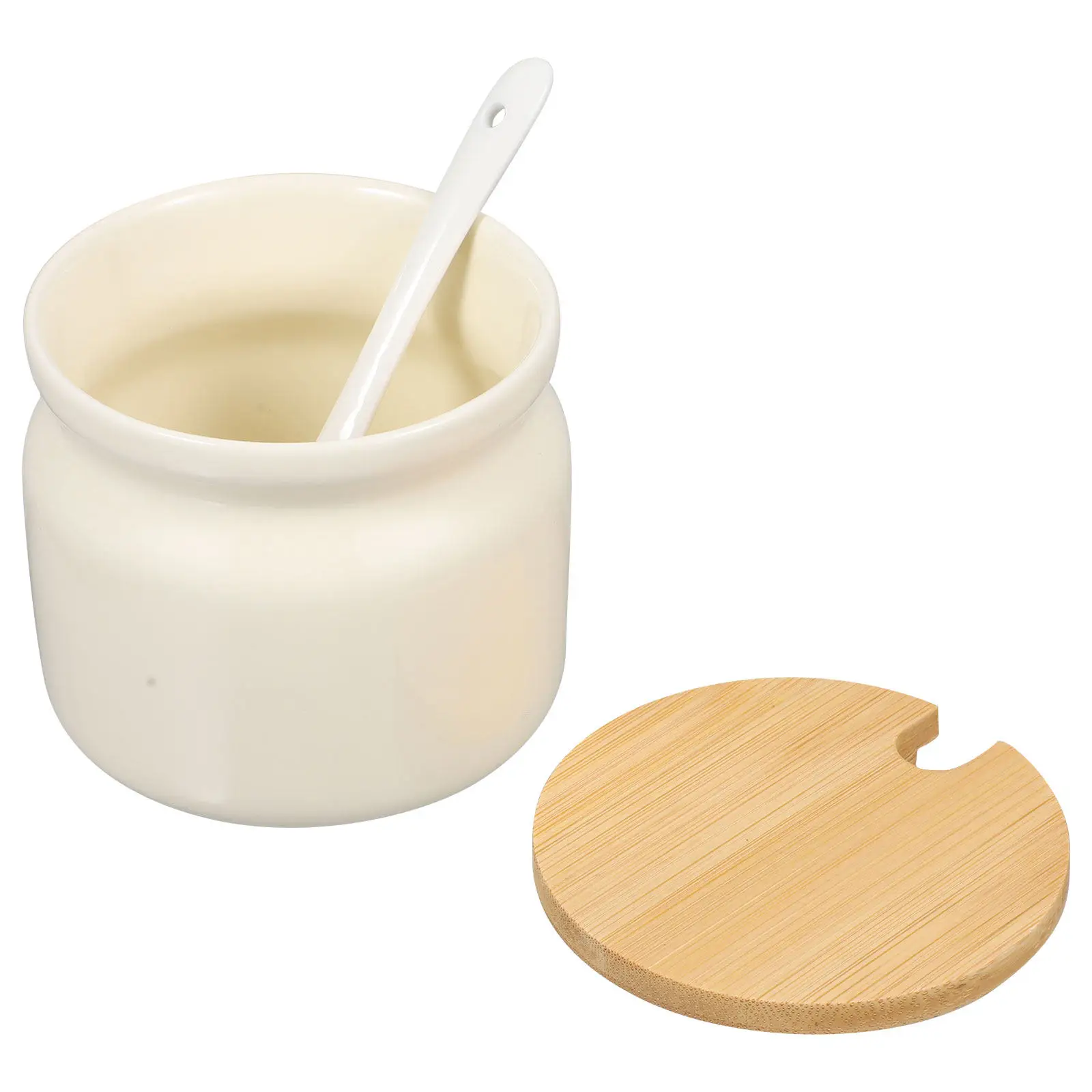 

1 Set Ceramic Condiment Jar Exquisite Small Seasoning Container for Home Kitchen Coffee Sugar Salt Spice Storage Compact Lovely