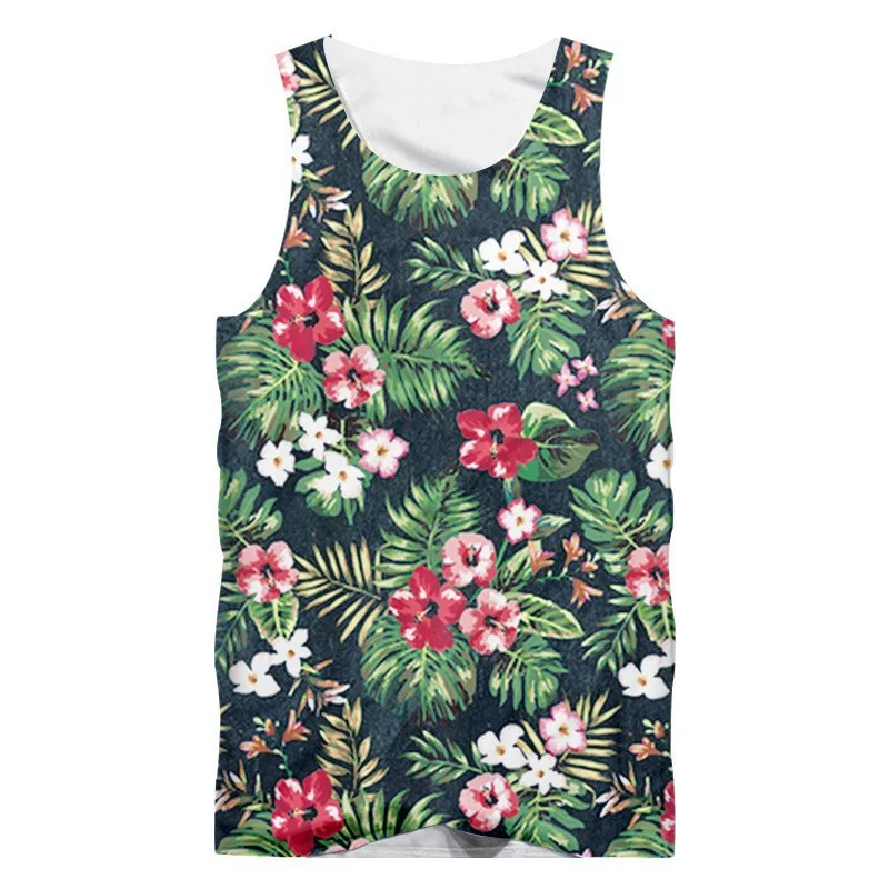 New Hawaii Fashion Men Women Tracksuits Crewneck Hip Hop  Vest Size S-7XL  Men Tank Top  Fitness  Custom Tank Top