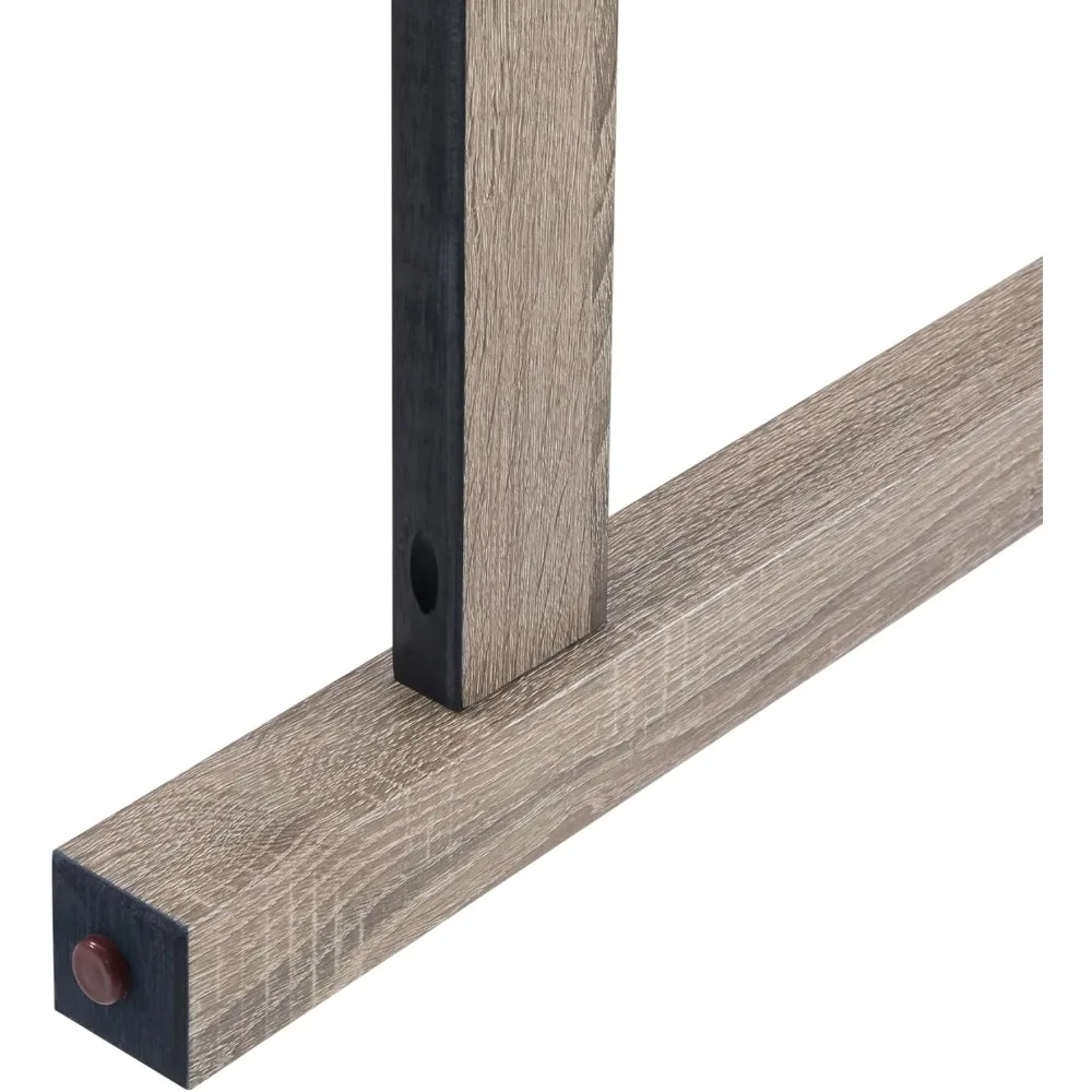 4 Piece Bar Table Set with Power Outlet,Industrial Breakfast Table with 3 Padded Stools Solid Wood Counter Height Dining Table