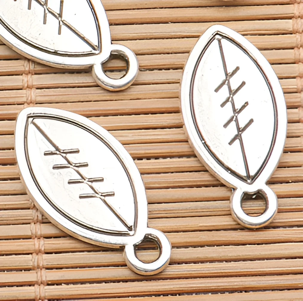 

20pcs 23*12mm, hole 2.5mm Zinc alloy metal tibetan silver color plated 2sided pendant T2584EF