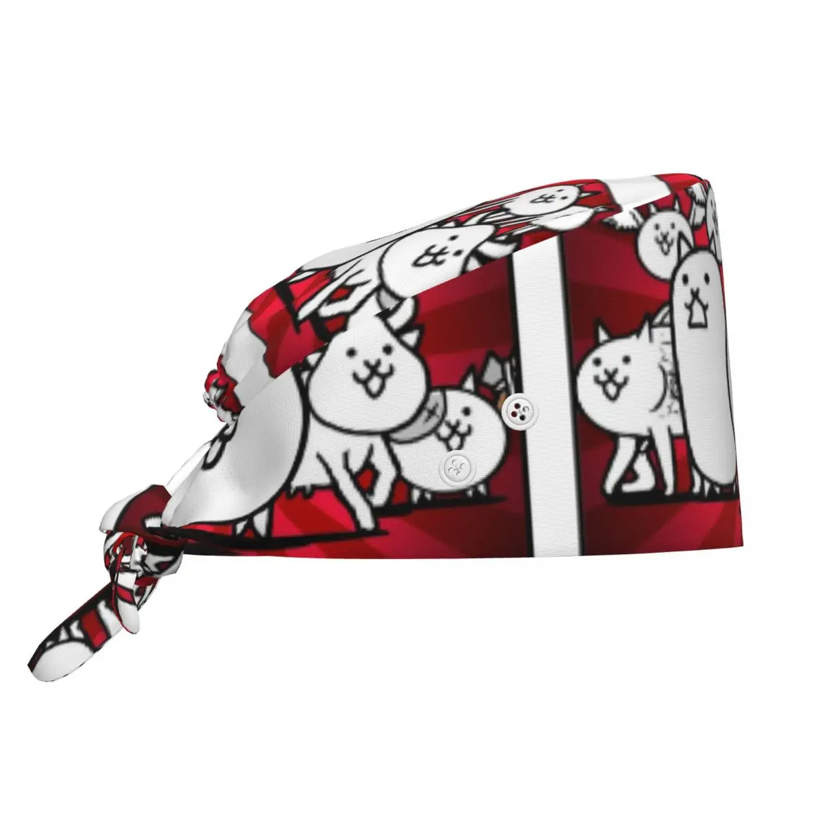 Casquette chirurgicale Nyanko Great War Battle Cats, bonnet de travail réglable pour hommes et femmes, idéal pour les dentistes