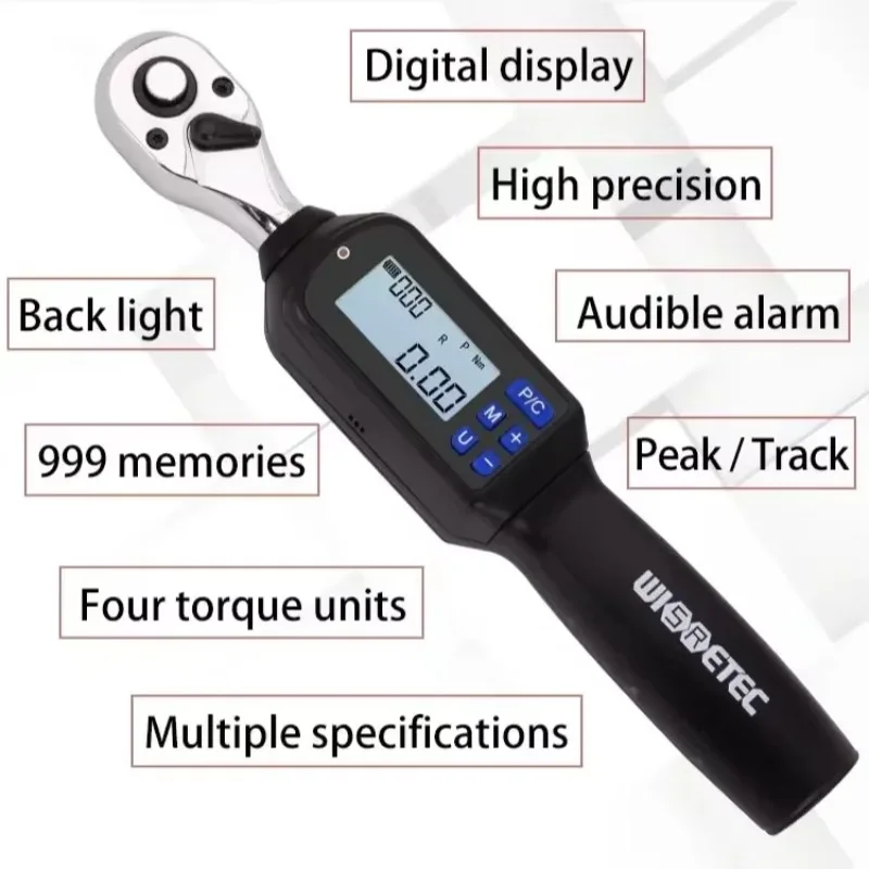 

NEW Good Quality Multifunctional Head Torquimetro Digital 1/4 Inch High Precision Torque Wrench Electric
