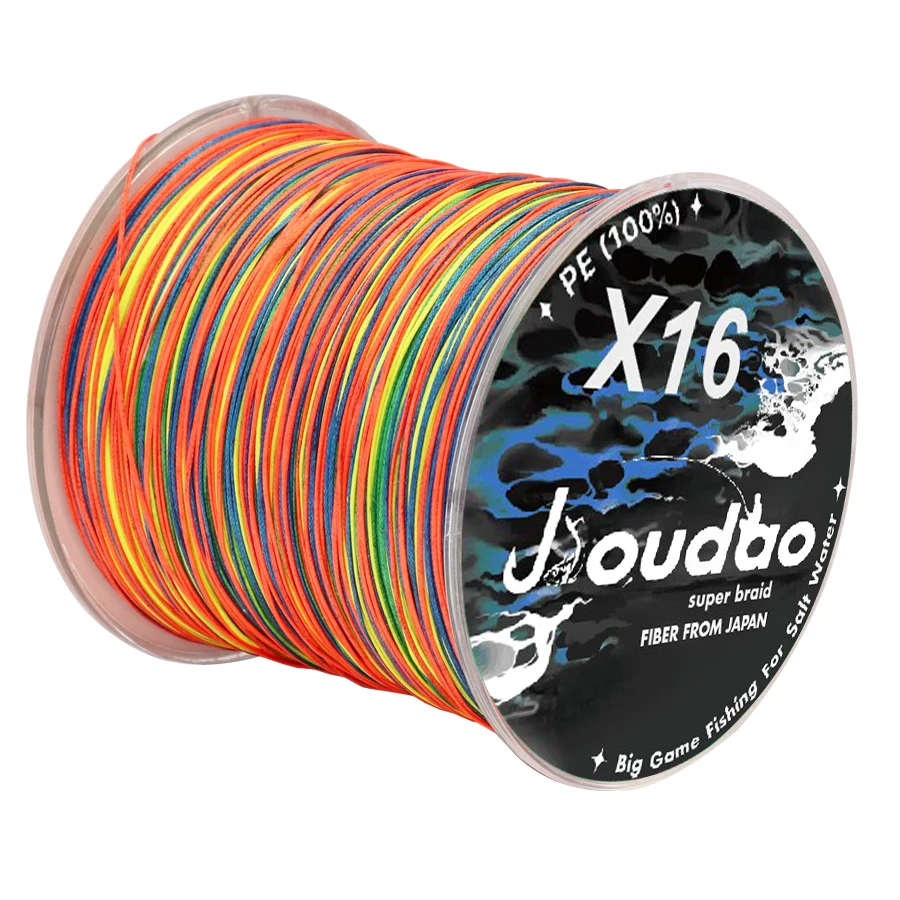 

Плетеная леска 500 м 300 м 16 нитей для морской рыбы, цветная плетеная леска для дополнительной видимости 55-250 фунтов