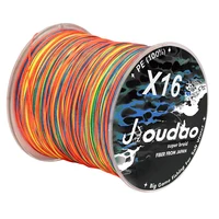 Línea de pesca trenzada 500m 300m 16 hebras para peces de agua salada línea de pesca de color trenzada para una visibilidad adicional 55-250LB