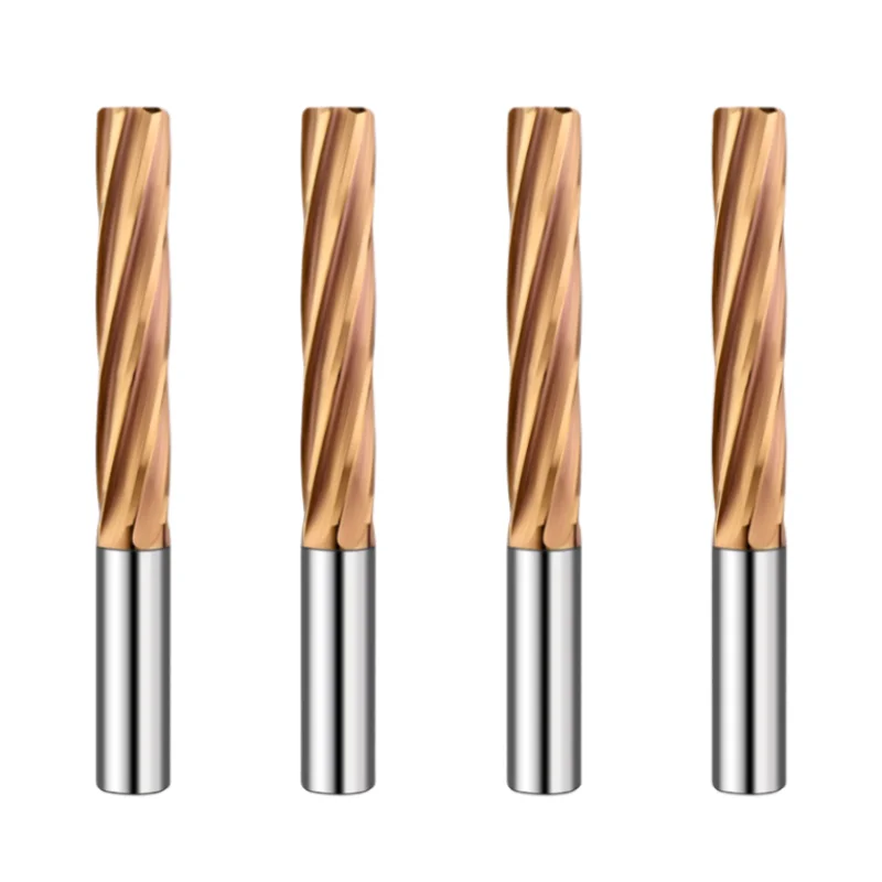 Imagem -06 - Comprimento Total 100 do Reamer h7 do Aço do Tungstênio do Carboneto Contínuo Que Remeia ou Que Faz à Máquina Furos de Alumínio Revestido Canal Reto Espiral Cnc