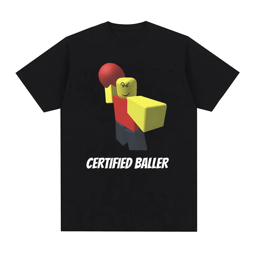 Certified Baller Funny Meme T Shirt Men Woman Retro Harajuku Fashion Short Sleeve T-shirts Summer 100% Cotton Oversized T-shirt