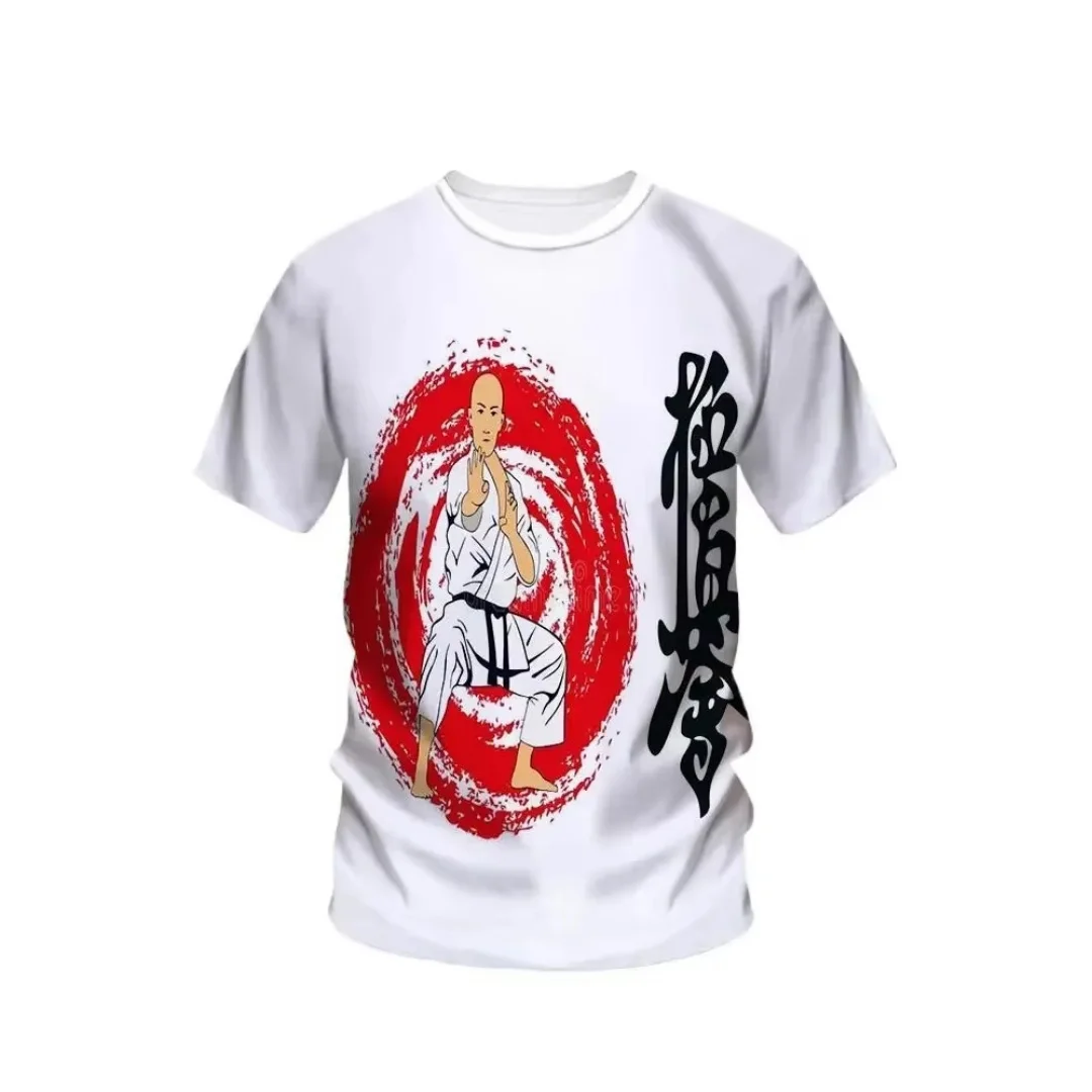 

Cross-border 3D Printed Muay Thai Boxing Fitness T-shirt European Size Outdoor Street Loose Dry Short Sleeve Summer Men Tshirt 8