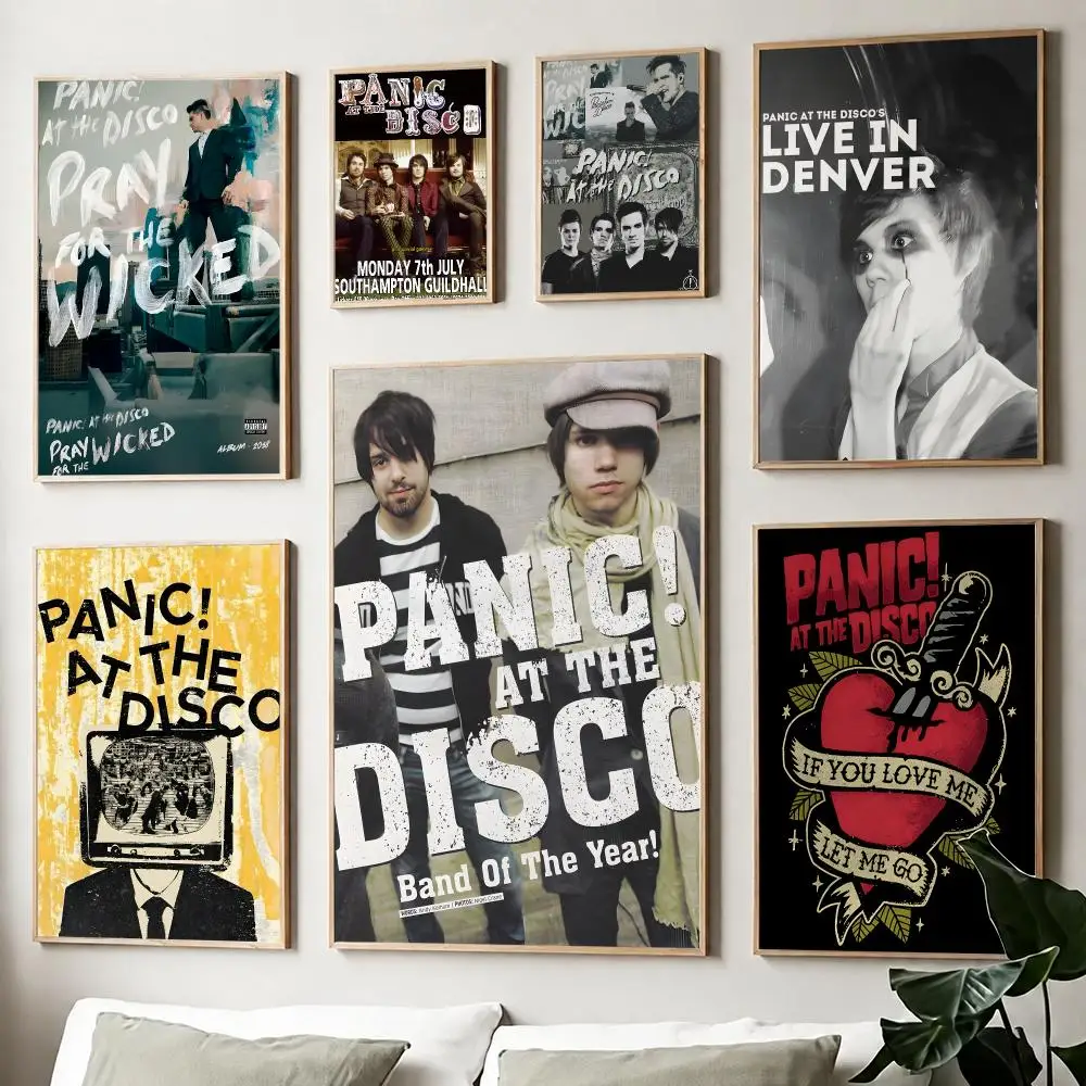 P-Panic At The D-Disco Poster Home Living Bed Room Bar Hallway Sticky Wall Printing Waterproof Aesthetic Decor