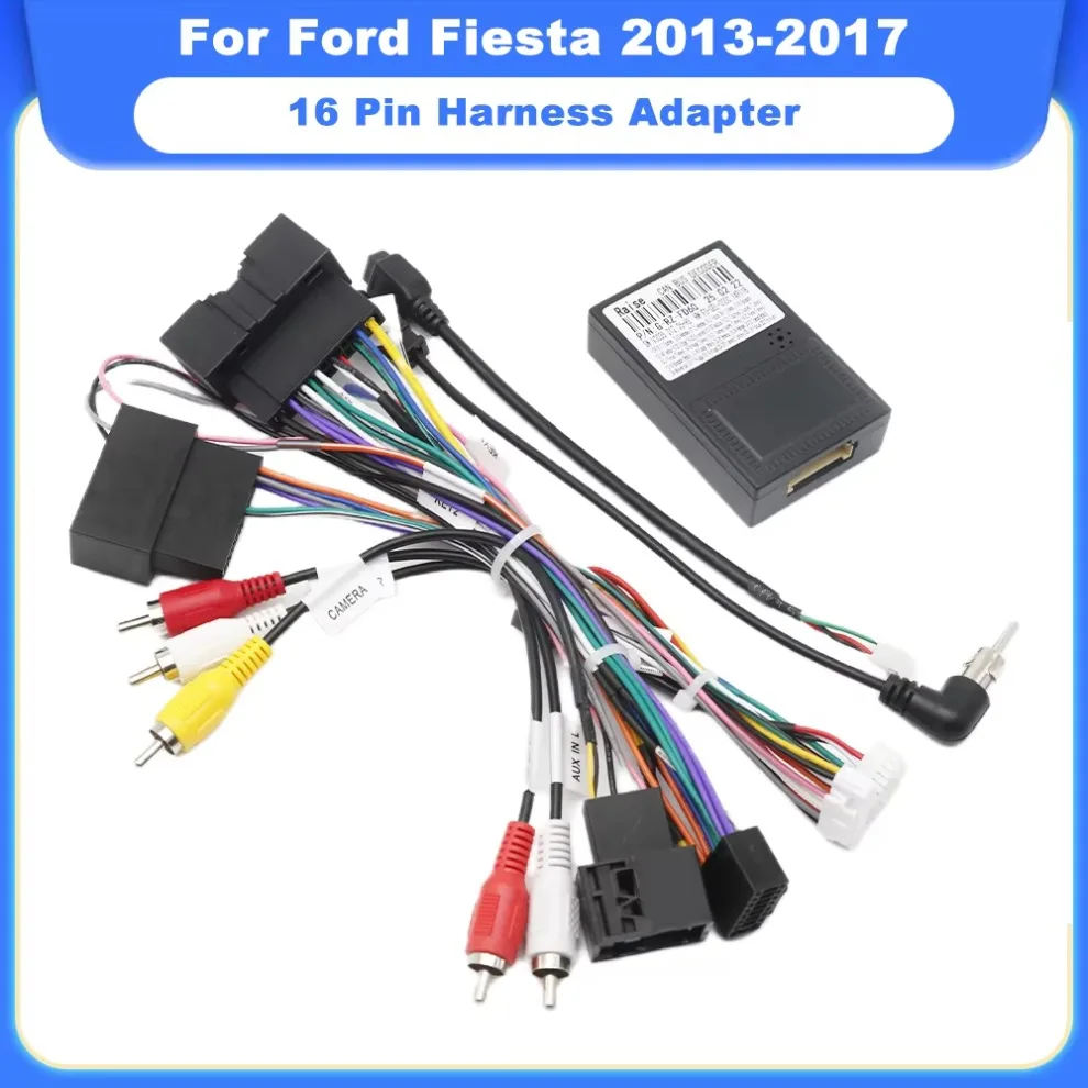 

Для 2013-2017 16-контактный адаптер жгута проводов Android-плеер, мультимедийные стерео кабели Canbus, DVD-радио, GPS, шнур питания для Ford Fiesta