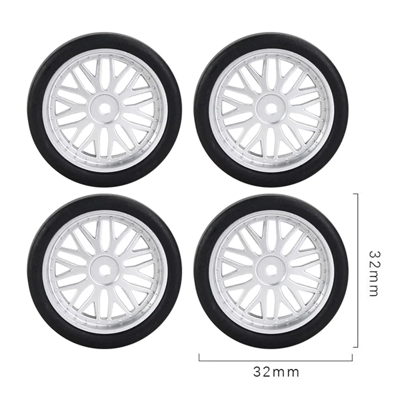 4Pcs 32Mm RC Drift Tire Wheel Hard Tyre for LDRC AE86 1/18 RC Car Upgrade Parts Accessories