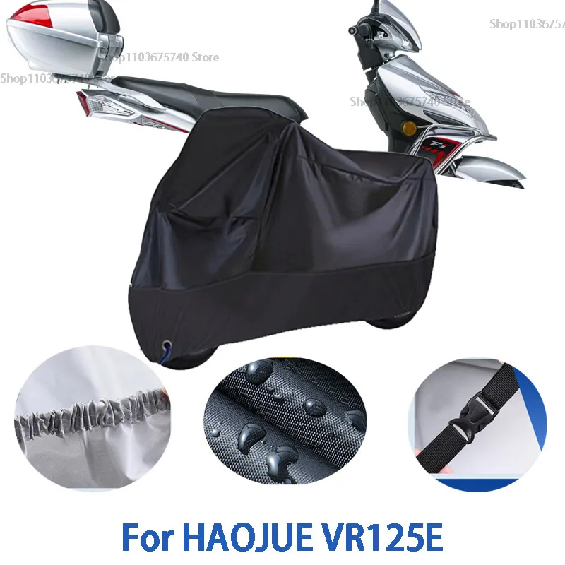 

Полные чехлы для мотоцикла HAOJUE VR125E, автомобильные чехлы на открытом воздухе, защита от солнца, пыли, без ушей, утолщенные оксфордские чехлы, аксессуары