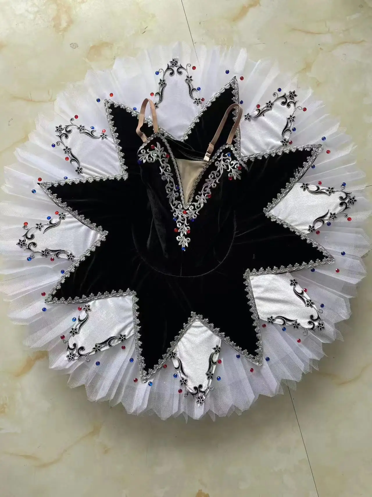 Professional Black Platter Pancake Tutu Ballerina Ballet Outfit For Girls Ballet Dress Dance Clothes For Girls Ballet Skirt