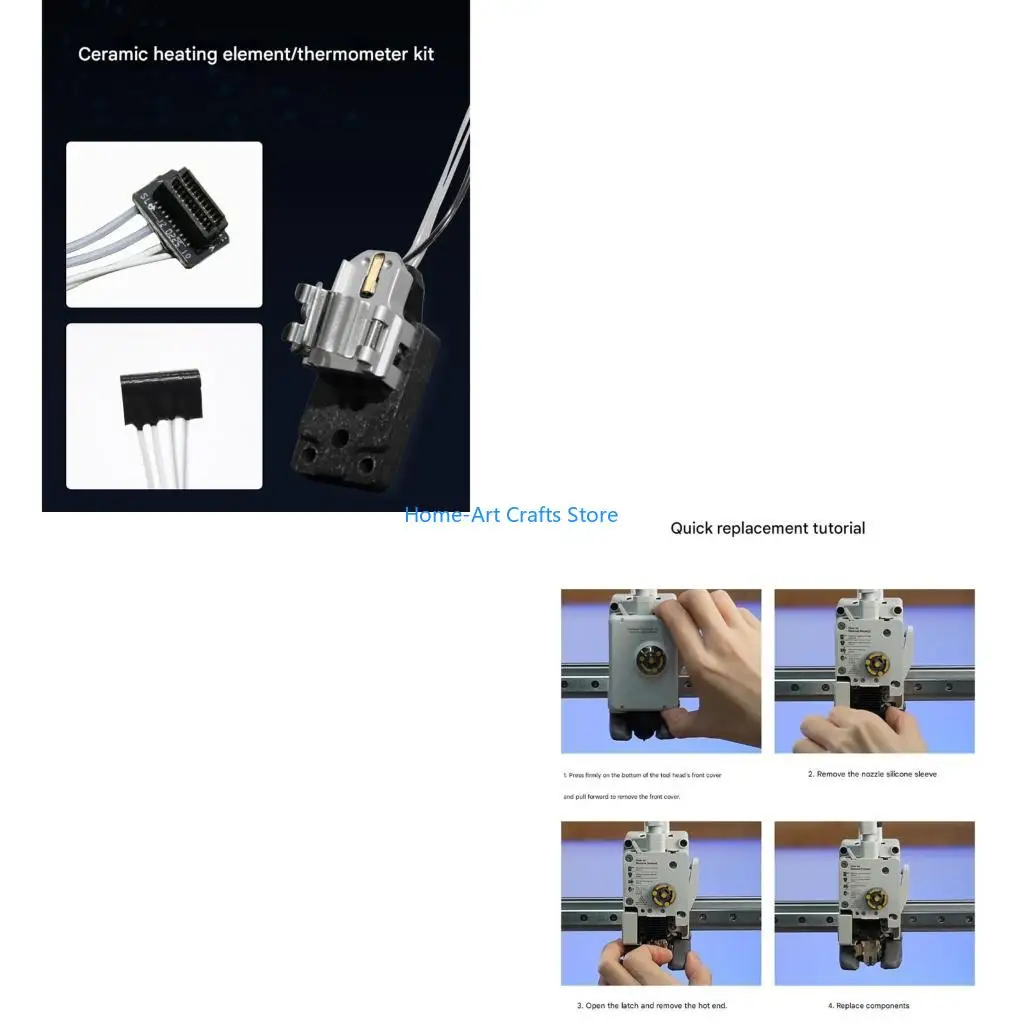 Y3NA P2S Heating Assembly 3D Printer Heating System With Ceramic Zirconia Insulation
