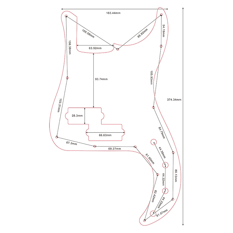 Xin Yue Custom Guitar Pickgaurd - For Deluxe P Bass Guitar Pickguard Scratch Plate Multiple Colors Flame Pattern