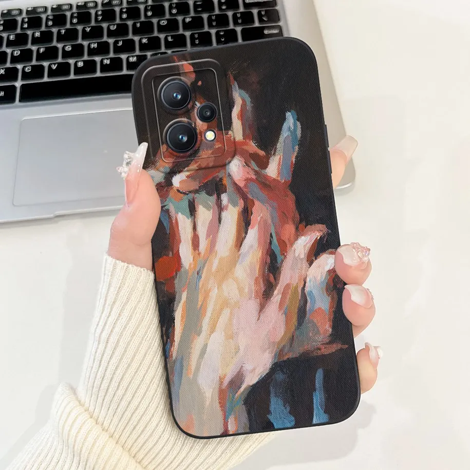 For Realme 9 Pro Plus Case RMX3392 RMX3393 Shockproof Cover Cute Panda Cartoon Matte Funda For Realme 9 Pro 5G Realme9 4G Bumper
