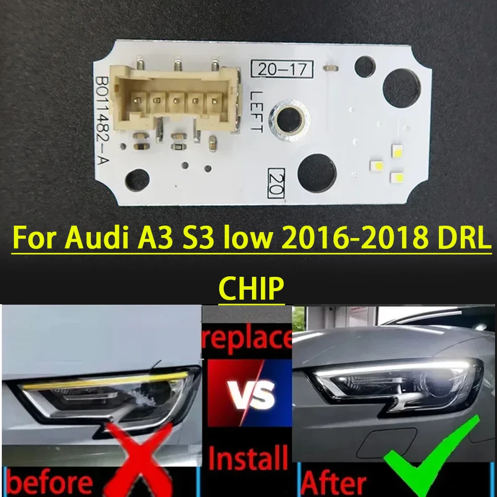 車のヘッドライト回路基板マイクロチップ光源アウディ-a3-s3-2016-2019-ヘルニア低用
