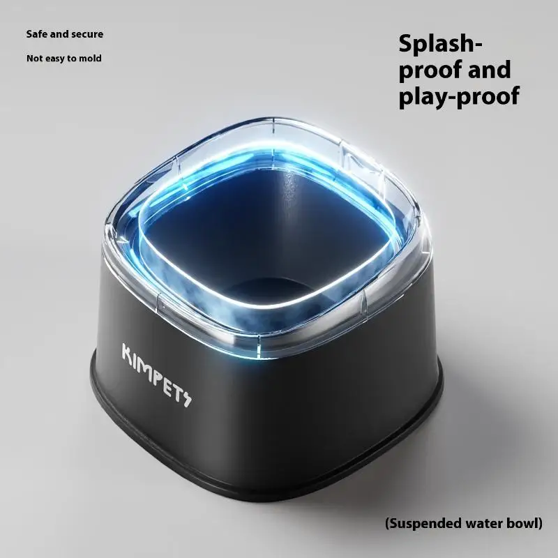 الحيوانات الأليفة غير ترطيب الفم الغبار علقت بطيئة وعاء مياه الشرب 2000 مللي سعة كبيرة الحيوانات الأليفة جرو هريرة شرب موزع