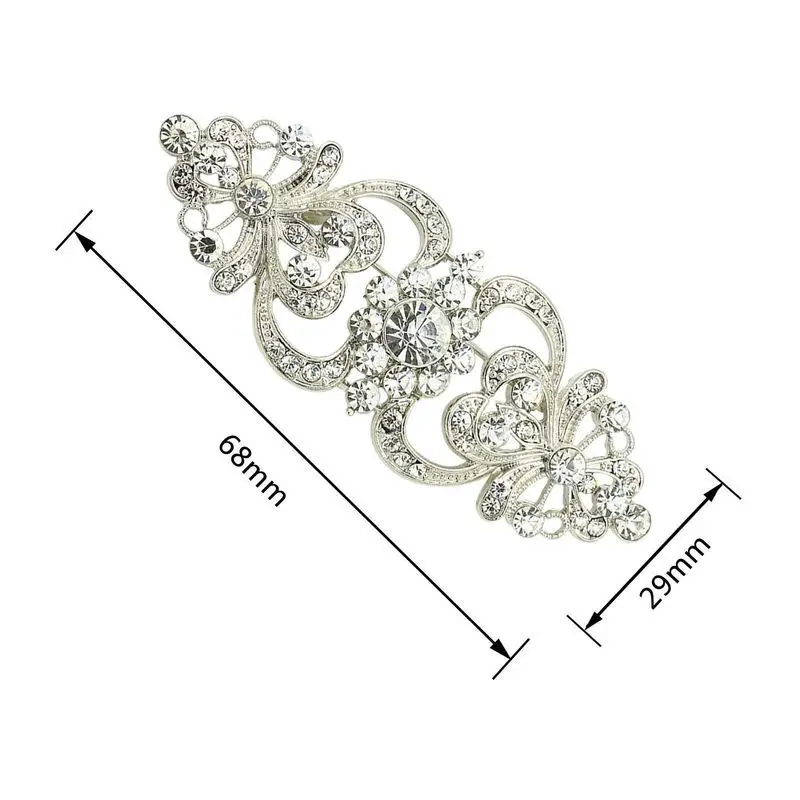 2Pcs Large Luxury Brooch Vintage Alloy Brooches Flower Crystal Brooch Pin Women Jewelry Girls Brooch for Clothing