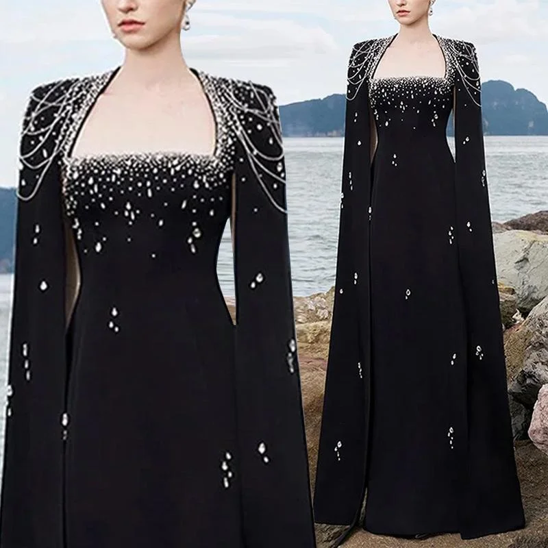 

Элегантное длинное вечернее платье для женщин, новинка 2025 года, с роскошной отделкой, в пол, для бальных выступлений, в корейском стиле