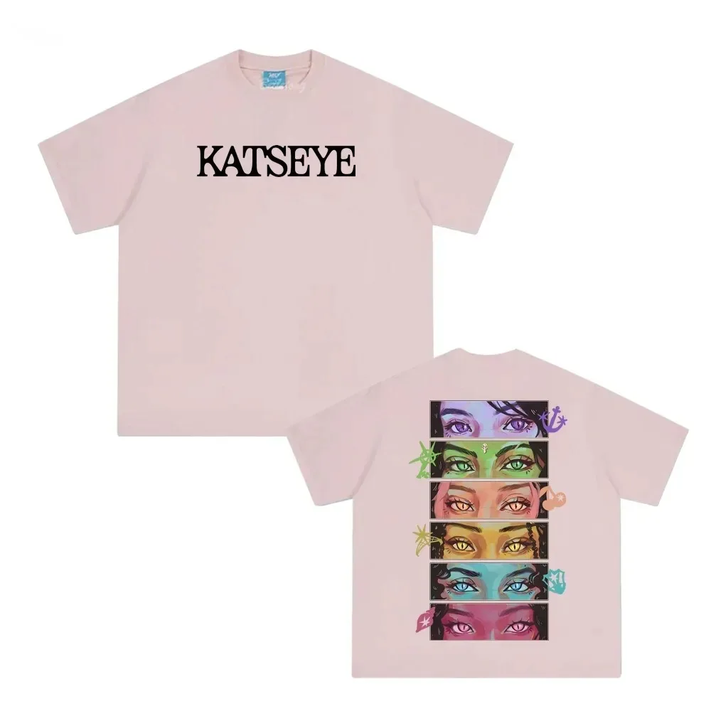 Coreano grupo de meninas katseye t novo mangá styletee-camisa verão causal moda versátil produto quente streetwear na moda algodão macio