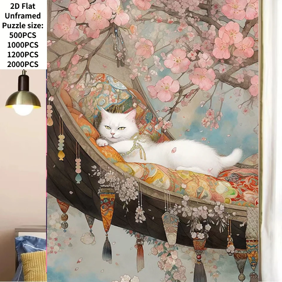 

Animal Black Cat Butterfly Flower Jigsaw Puzzle For Adults Home Wall Art Decoration Crafts DIY Gift New Arrivals