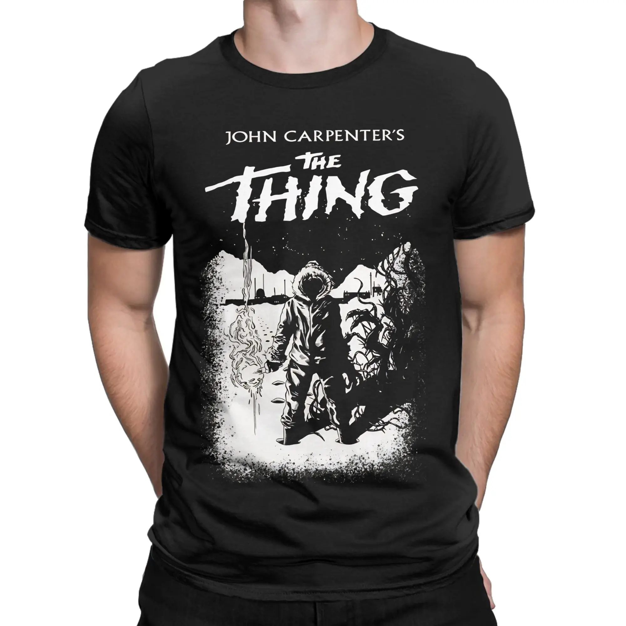 1982 jc Novelty 100% Cotton T-Shirt the thing Tops Tees For Men