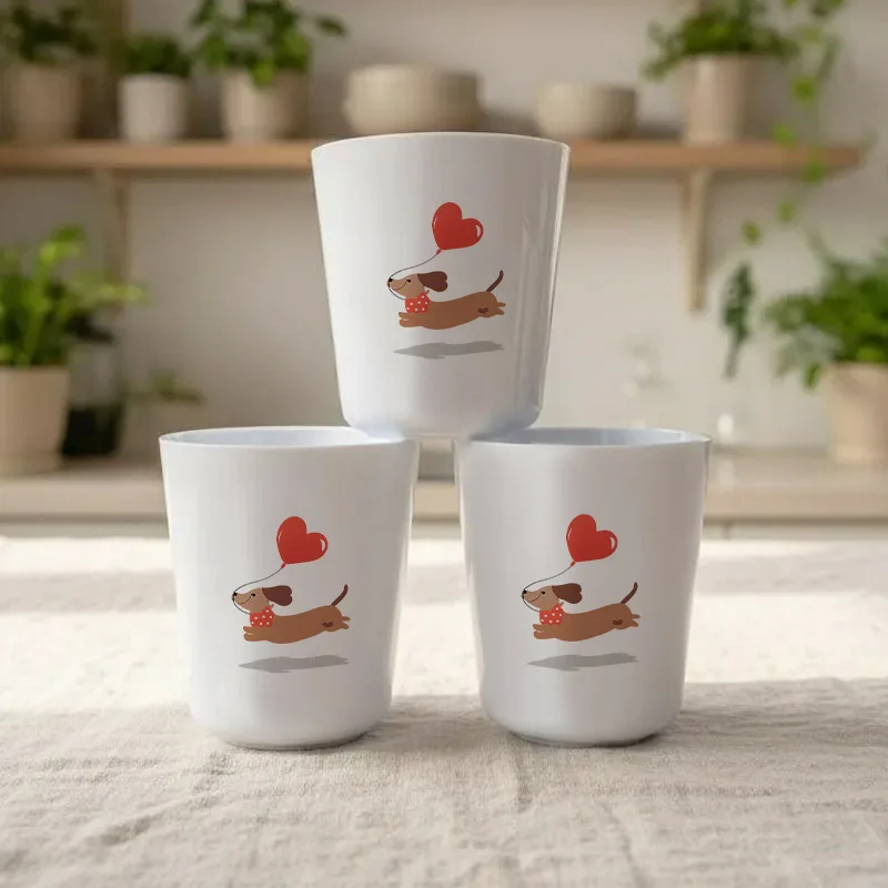 Botella de agua divertida de perro salchicha, vajilla de té, taza de melamina para café, cerveza, regalos de perro salchicha para hombre y mujer, regalos para mujer