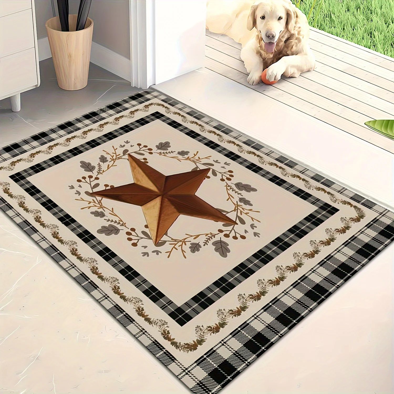 Retro Vintage Music Indoor Entry Mat Antique Torn Music Paper Giant Treble Clef Musical Pattern Decorative Front Door Doormat