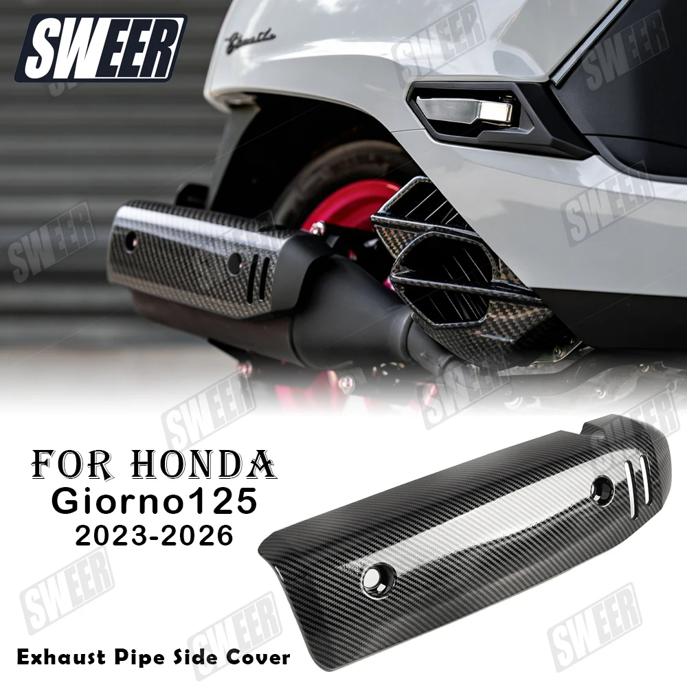 

Motorcycle Anti-Scalding Shell Guard Side Carbon Fiber Cover Fit For Honda Giorno125 2023-2026 Exhaust Pipe Modified Accessories